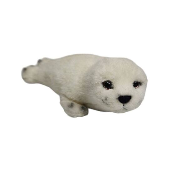 K And M International Inc. Kid's White Baby Seal Stuffed Animal Toy - Picture 11 of 14